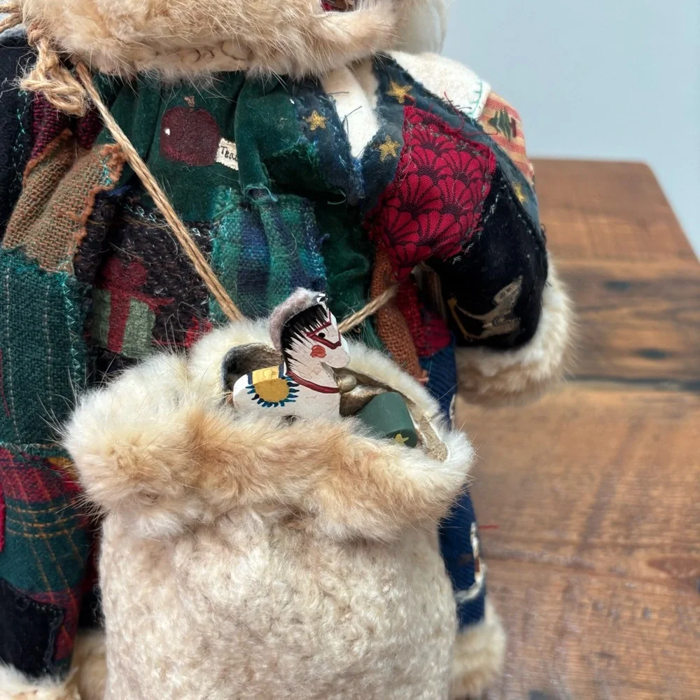 Patchwork Santa Claus Figurine
